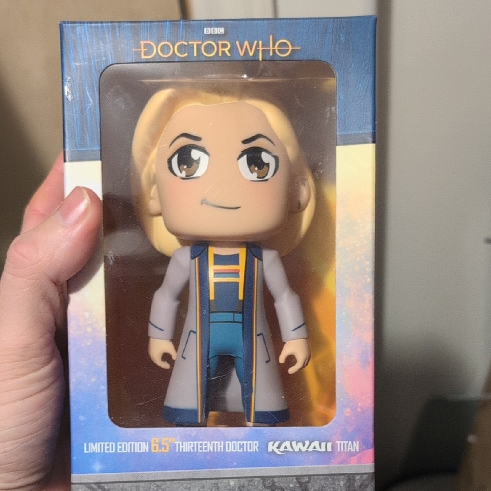 Doctor Who Thirteenth Doctor Kawaii Titan Figure - Blonde, Blue Coat
